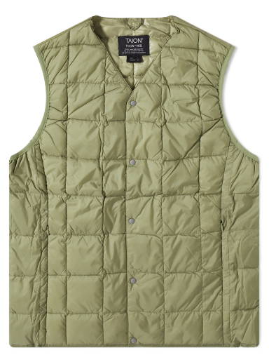 Vest TAION Military Zip V-Neck Down Vest TAION-001ZML-1-OLV | FLEXDOG