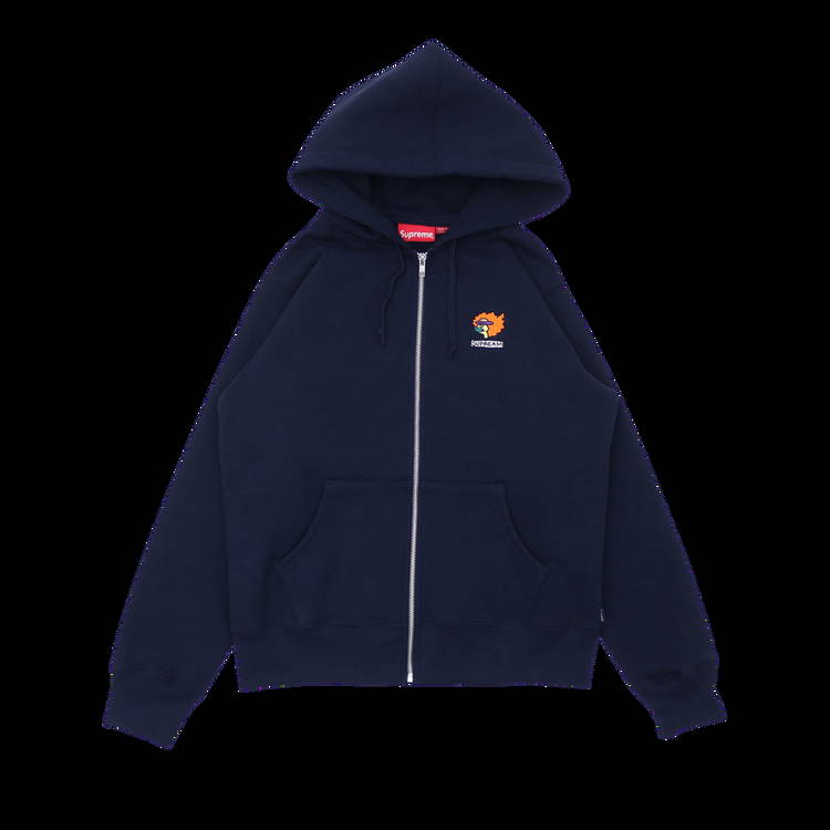 Sweatshirt Supreme Gonz Ramm Zip Up Sweatshirt FW17SW23 NAVY | FLEXDOG