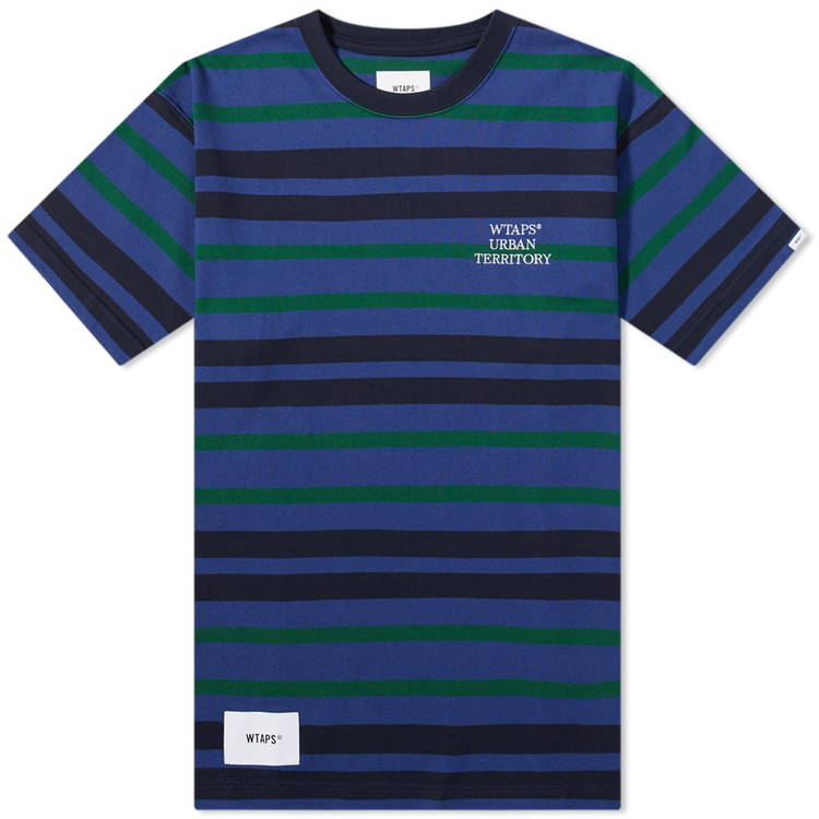 T-shirt WTAPS Jam 01 Stripe Tee 221ATDT-CSM29-BL