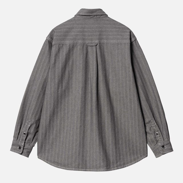 Menard Herringbone Shirt Jacket - Grey Rinsed