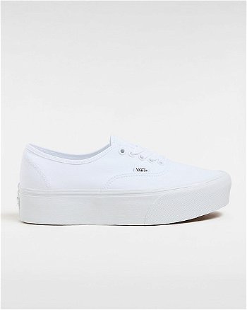 Vans Canvas Authentic Stackform Shoes (canvas True White/true White) Women White, Size 2.5 VN0A5KXXBPC