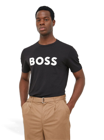 BOSS Cotton Jersey T-Shirt Rubber-Print Logo 50481923