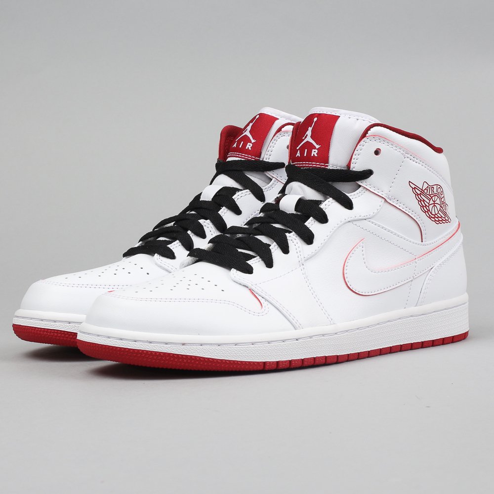 Buy Air Jordan 1 Retro Mid 'White Gym Red' - 554724 103