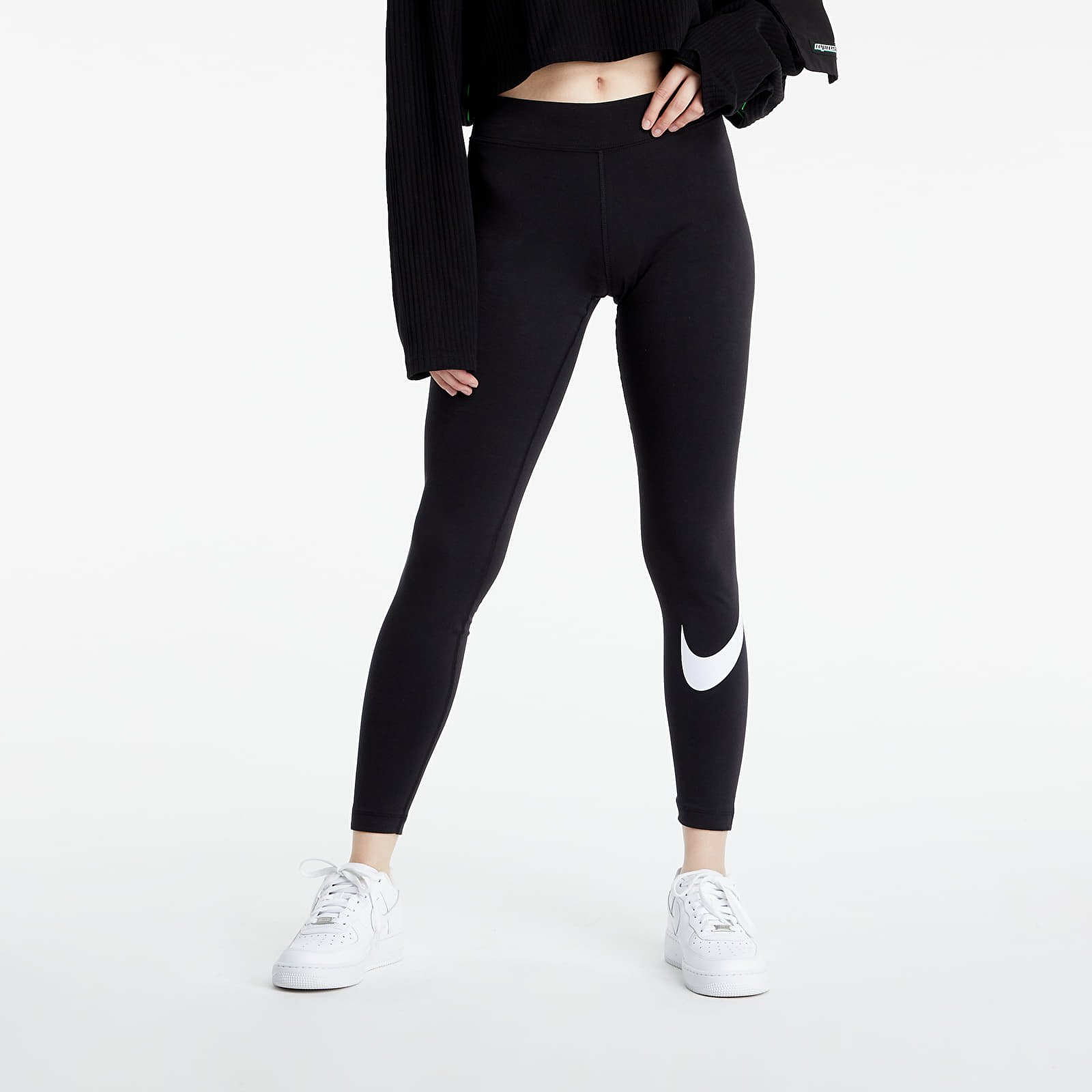 Sport leggings for Women ESSNT GX MR LGGNG SWSH Nike CZ8530 010 Black