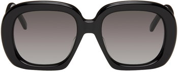 Loewe Black Square Halfmoon Sunglasses LW40113U 192337138348
