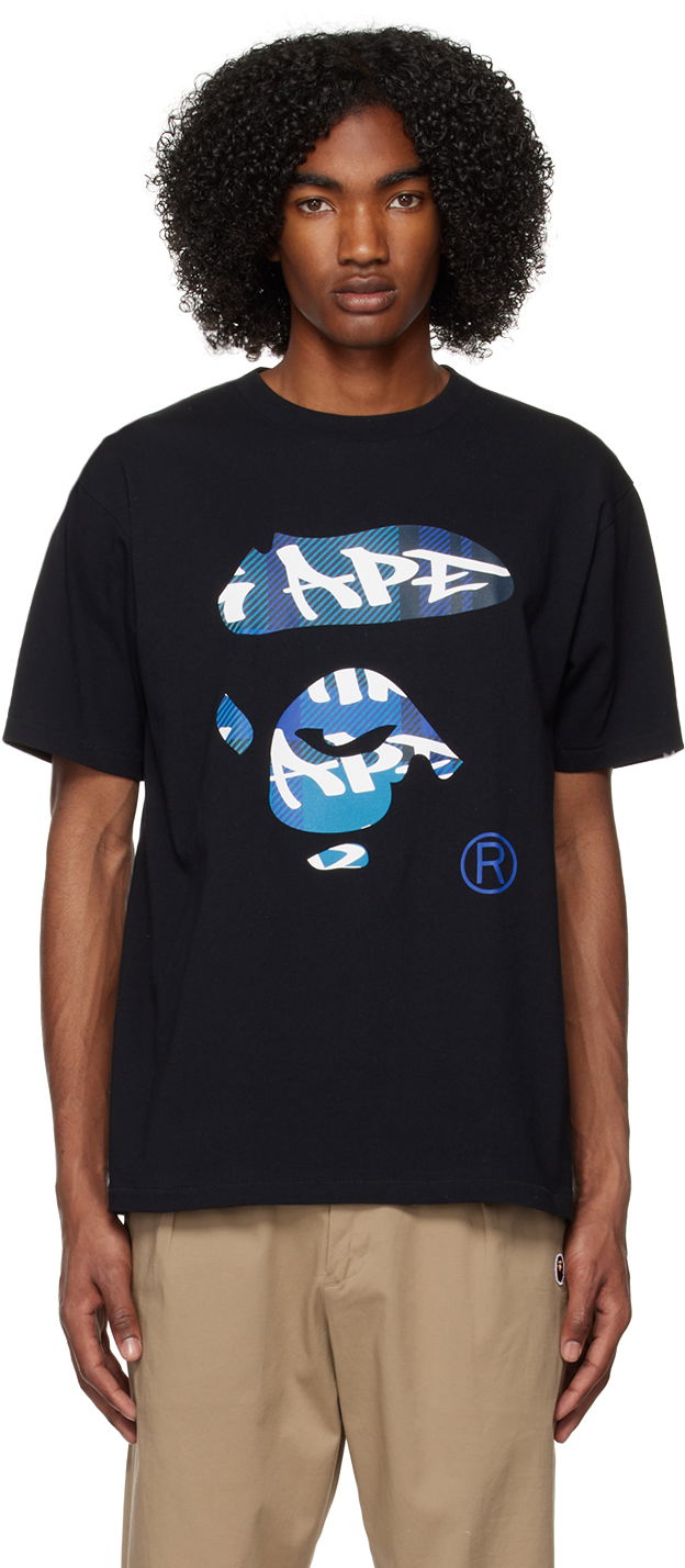 Graffiti Check Ape Face T-Shirt