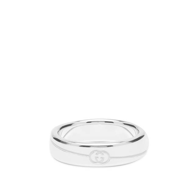 Gucci Silver 6mm Interlocking G Ring