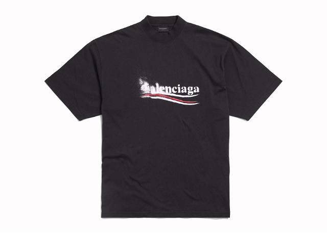 Balenciaga Oversize Political Campaign Logo Tee 641675-TKVJ1-2463 