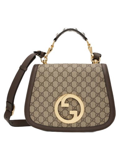 Gucci: Black Interlocking G Blondie Shoulder Bag