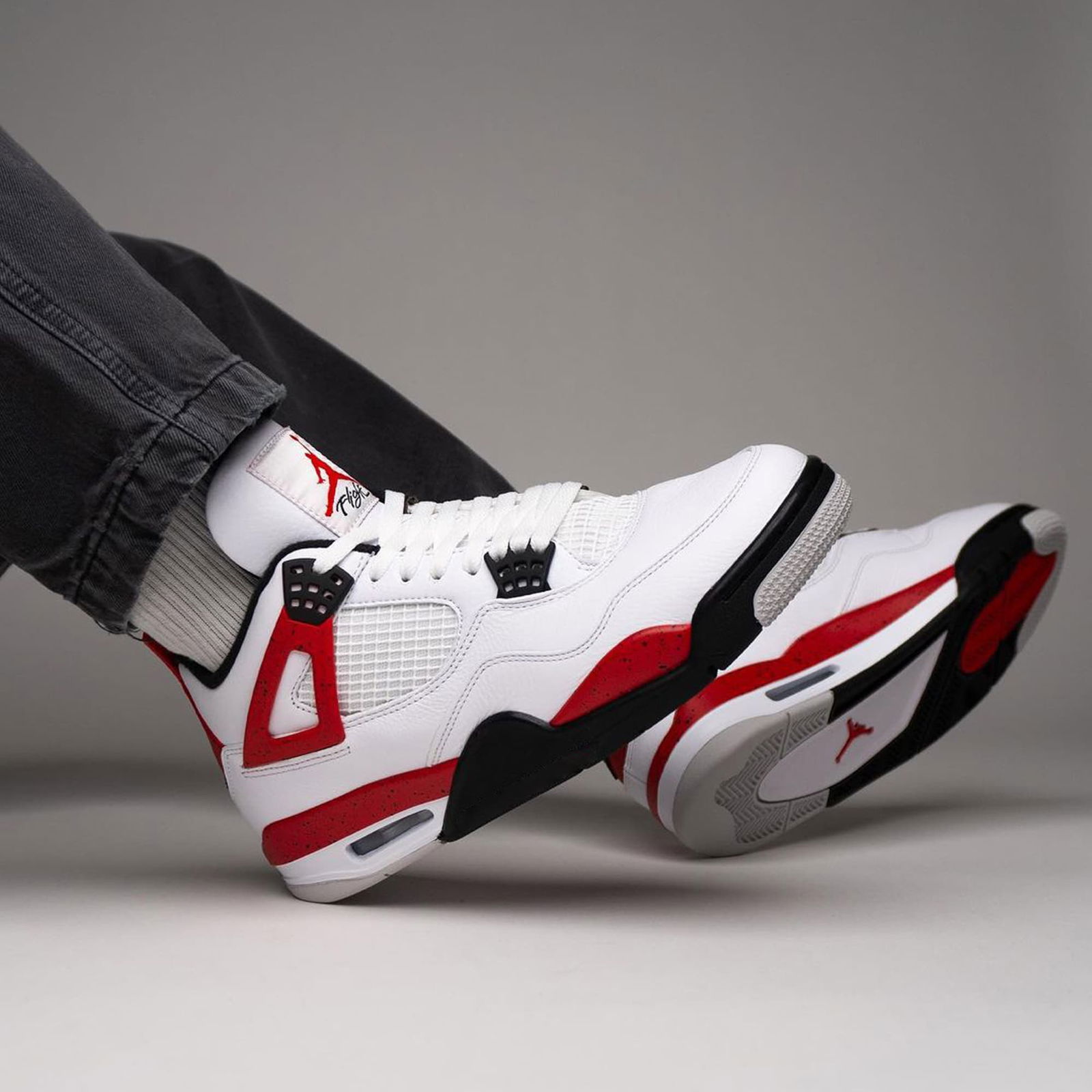 Air jordan 4 outlet retro red and white